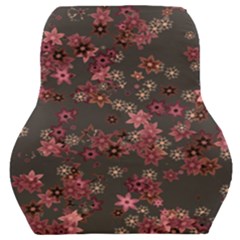 Pink Wine Floral Print Car Seat Back Cushion  by SpinnyChairDesigns