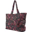 Pink Wine Floral Print Simple Shoulder Bag View1