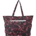 Pink Wine Floral Print Simple Shoulder Bag View3