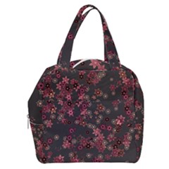 Pink Wine Floral Print Boxy Hand Bag by SpinnyChairDesigns