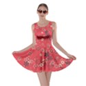 Red Wildflower Floral Print Skater Dress View1