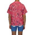 Red Wildflower Floral Print Kids  Short Sleeve Swimwear View2