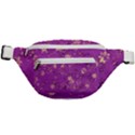 Gold Purple Floral Print Fanny Pack View1