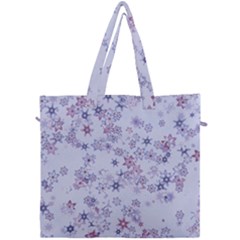 Pastel Purple Floral Pattern Canvas Travel Bag by SpinnyChairDesigns