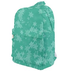 Biscay Green Floral Print Classic Backpack by SpinnyChairDesigns