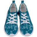 Teal Blue Floral Print Women s Lightweight Sports Shoes View1