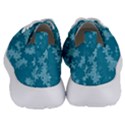 Teal Blue Floral Print Women s Lightweight Sports Shoes View4