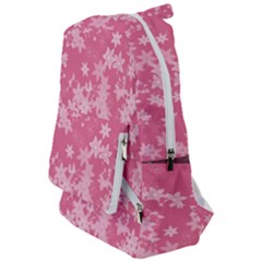 Blush Pink Floral Print Travelers  Backpack by SpinnyChairDesigns