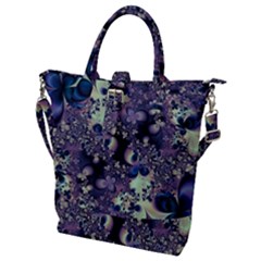 Abstract Floral Art Print Buckle Top Tote Bag by SpinnyChairDesigns