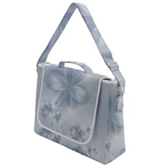 Faded Blue Floral Print Box Up Messenger Bag by SpinnyChairDesigns