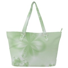 Tea Green Floral Print Full Print Shoulder Bag by SpinnyChairDesigns