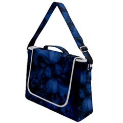 Dark Blue Abstract Pattern Box Up Messenger Bag by SpinnyChairDesigns