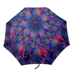 Abstract Floral Art Print Folding Umbrellas