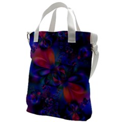 Abstract Floral Art Print Canvas Messenger Bag by SpinnyChairDesigns