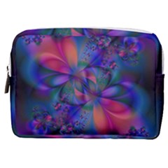 Abstract Floral Art Print Make Up Pouch (medium) by SpinnyChairDesigns