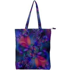 Abstract Floral Art Print Double Zip Up Tote Bag by SpinnyChairDesigns