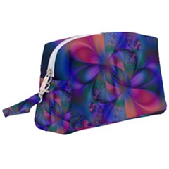 Abstract Floral Art Print Wristlet Pouch Bag (large) by SpinnyChairDesigns
