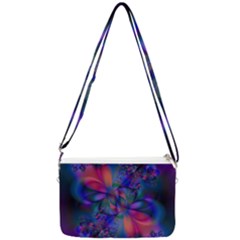 Abstract Floral Art Print Double Gusset Crossbody Bag by SpinnyChairDesigns