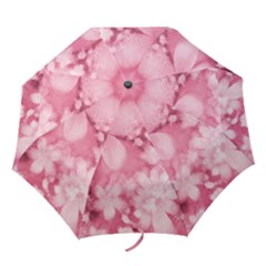Blush Pink Watercolor Flowers Folding Umbrellas