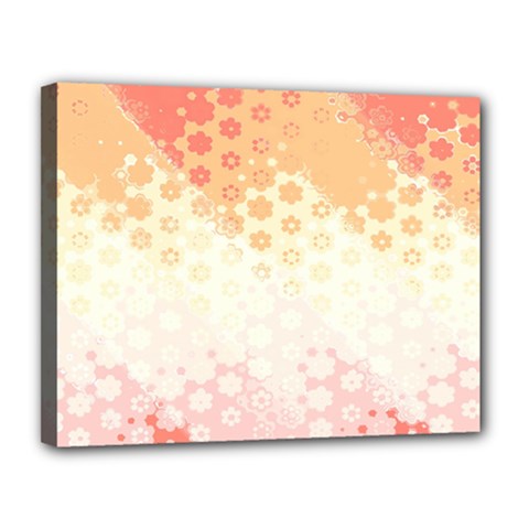 Abstract Floral Print Canvas 14  X 11  (stretched) by SpinnyChairDesigns