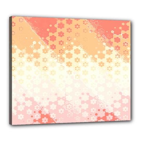 Abstract Floral Print Canvas 24  X 20  (stretched) by SpinnyChairDesigns