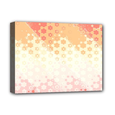 Abstract Floral Print Deluxe Canvas 16  X 12  (stretched)  by SpinnyChairDesigns