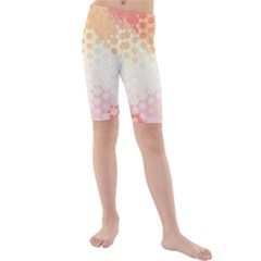 Abstract Floral Print Kids  Mid Length Swim Shorts by SpinnyChairDesigns