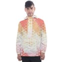Abstract Floral Print Men s Front Pocket Pullover Windbreaker View1