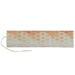 Abstract Floral Print Roll Up Canvas Pencil Holder (l) by SpinnyChairDesigns