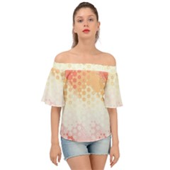 Abstract Floral Print Off Shoulder Short Sleeve Top by SpinnyChairDesigns