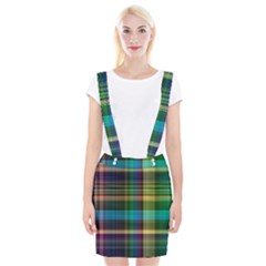 Colorful Madras Plaid Braces Suspender Skirt by SpinnyChairDesigns