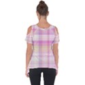 Pink Madras Plaid Cut Out Side Drop Tee View2