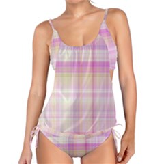 Pink Madras Plaid Tankini Set by SpinnyChairDesigns