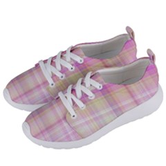 Pink Madras Plaid Women s Lightweight Sports Shoes