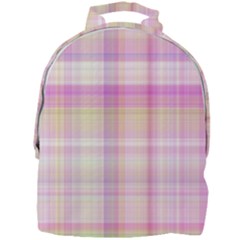 Pink Madras Plaid Mini Full Print Backpack by SpinnyChairDesigns