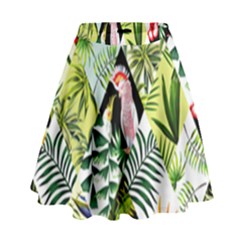 Flamingo Ropical High Waist Skirt by designsbymallika