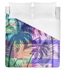 Purple Tropical Pattern Duvet Cover (queen Size) by designsbymallika