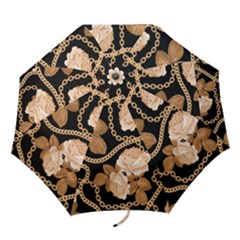 Offwhite Chain Pattern Folding Umbrellas