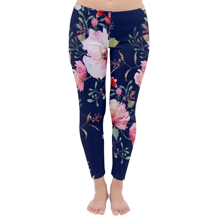 Printed Floral Pattern Classic Winter Leggings