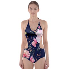 Printed Floral Pattern Cut-out One Piece Swimsuit by designsbymallika