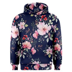 Printed Floral Pattern Men s Overhead Hoodie by designsbymallika