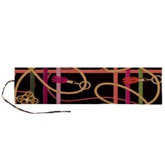 Checks Chain Pattern Roll Up Canvas Pencil Holder (l) by designsbymallika
