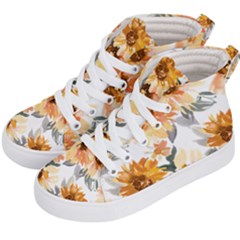 Sunflowers Kids  Hi-top Skate Sneakers by Angelandspot