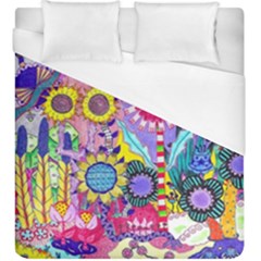 Double Sunflower Abstract Duvet Cover (king Size) by okhismakingart