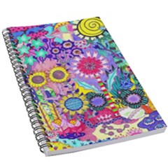 Double Sunflower Abstract 5 5  X 8 5  Notebook by okhismakingart