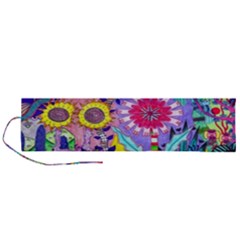 Double Sunflower Abstract Roll Up Canvas Pencil Holder (l) by okhismakingart