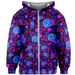 Backgroung Rose Purple Wallpaper Kids  Zipper Hoodie Without Drawstring by HermanTelo