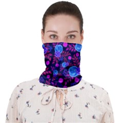 Backgroung Rose Purple Wallpaper Face Covering Bandana (adult)