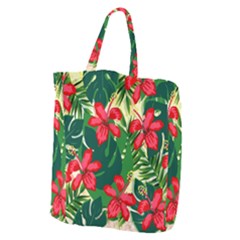 Floral Pink Flowers Giant Grocery Tote