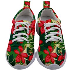 Floral Pink Flowers Kids Athletic Shoes by Mariart